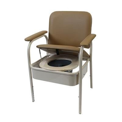 KCare Deluxe Bedside Commode with Swingaway Seat Champagne Vinyl 520mm