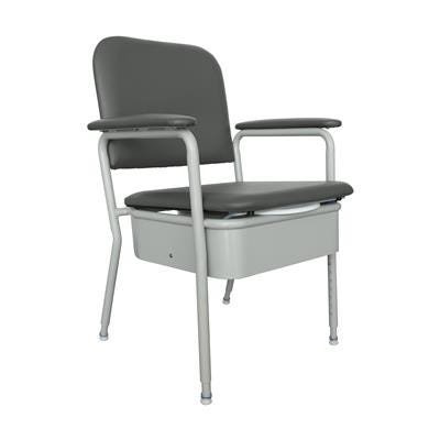 KCare Deluxe Bedside Commode with Swingaway Seat Greystone 600mm