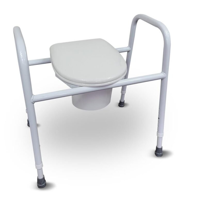 KCare Over Toilet Frame 60cm Seat with Splash Guard and Pan