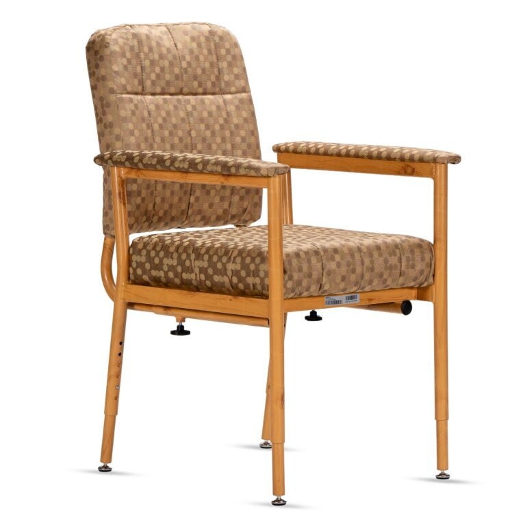 KCare Murray Bridge Low Back Chair Fabric Dot Coffee 450mm 250kg