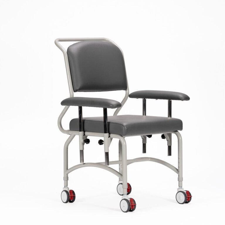 KCare Kingston Mobile Chair with Dropside Arms - Greystone