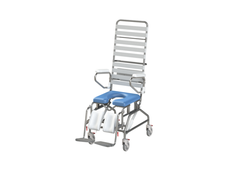Electric Tilt In Space Mobile Shower Commode with Swingaway Footrest - 445mm
