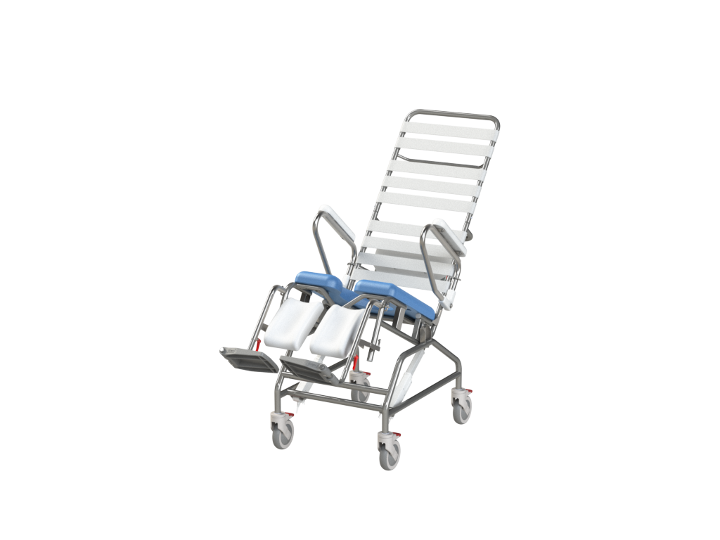 Electric Tilt In Space Mobile Shower Commode with Swingaway Footrest - 445mm - Image 4