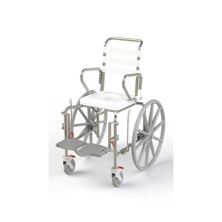 Self Propel Mobile Shower Commode with Swingaway Footrest - 320mm