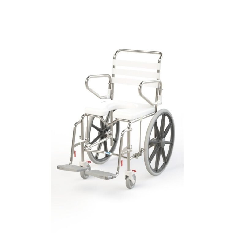 Self Propel Mobile Shower Commode with Swingaway Footrest - 400mm