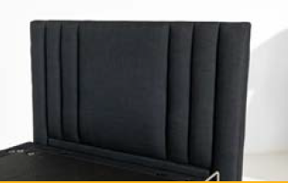 KCare Alivio Bed Long Single Headboard Black