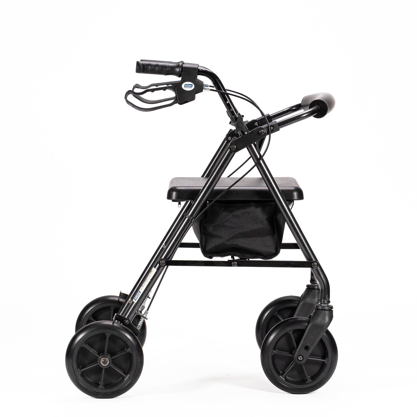 KCare Bowls Walker - 8'' Soft PU Wheels - Black Aluminium - Image 2