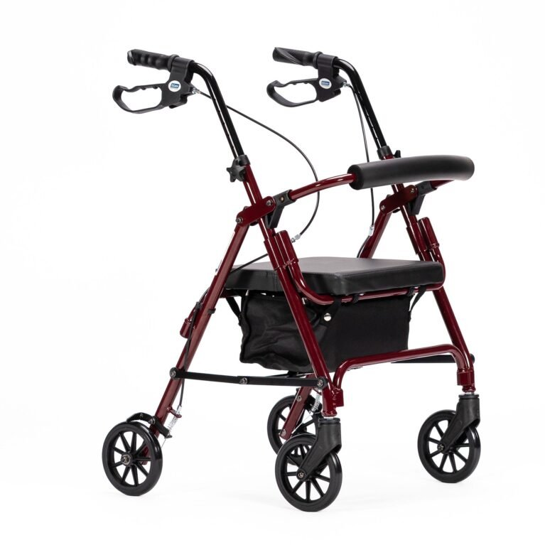 KCare Petite 6'' Seat Walker - Red