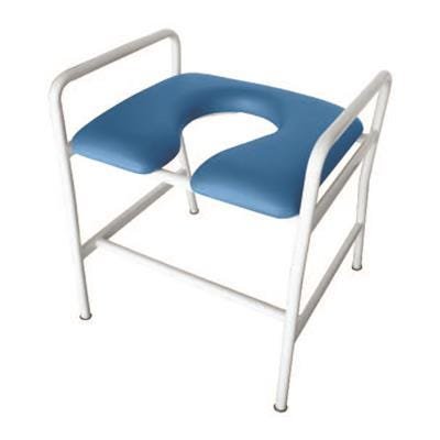 KCare Maxi Over Toilet Frame White Blue Padded Seat - 550mm Wide - SWL 300kg