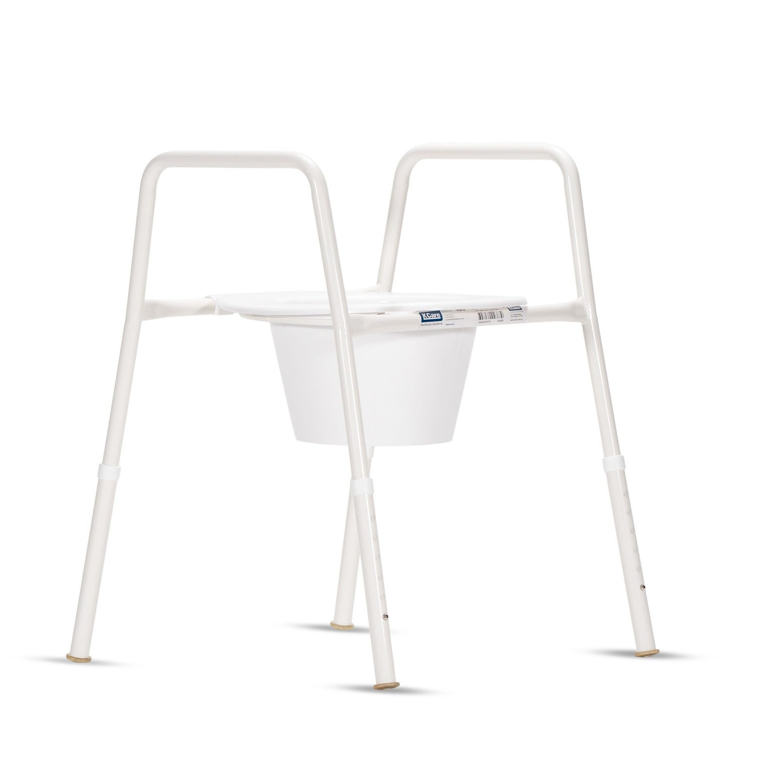 KCare Over Toilet Frame with Clip On Plastic Seat and Splash Guard - 465mm