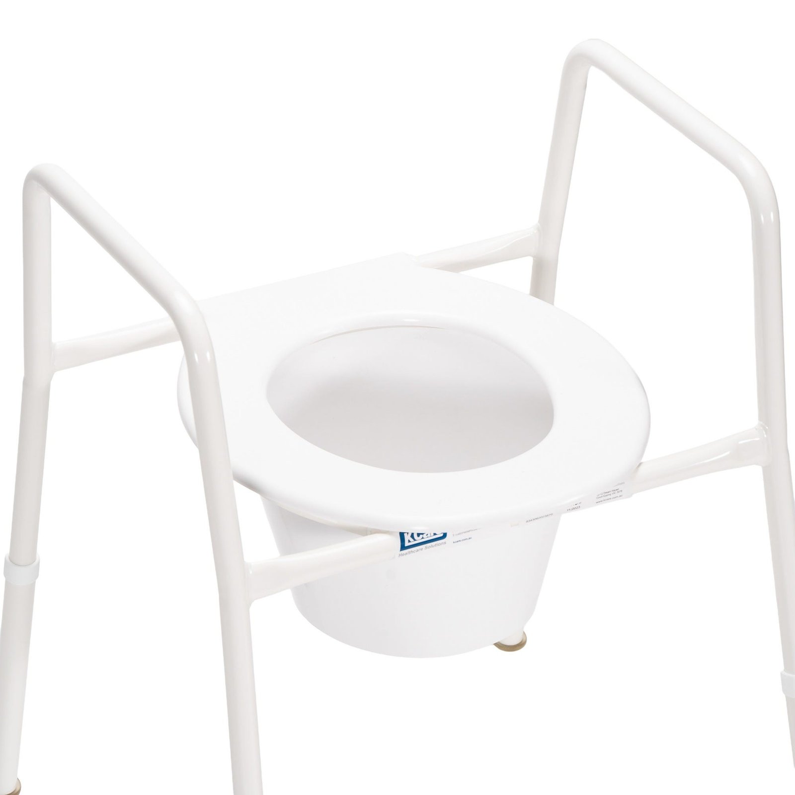 KCare Over Toilet Frame with Clip On Plastic Seat and Splash Guard - 465mm - Image 3