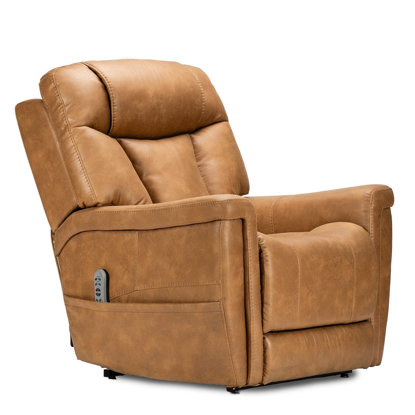 K Care Alivio Michelangelo 4-Motor Electric Lift Recliner Chair in Light Brown