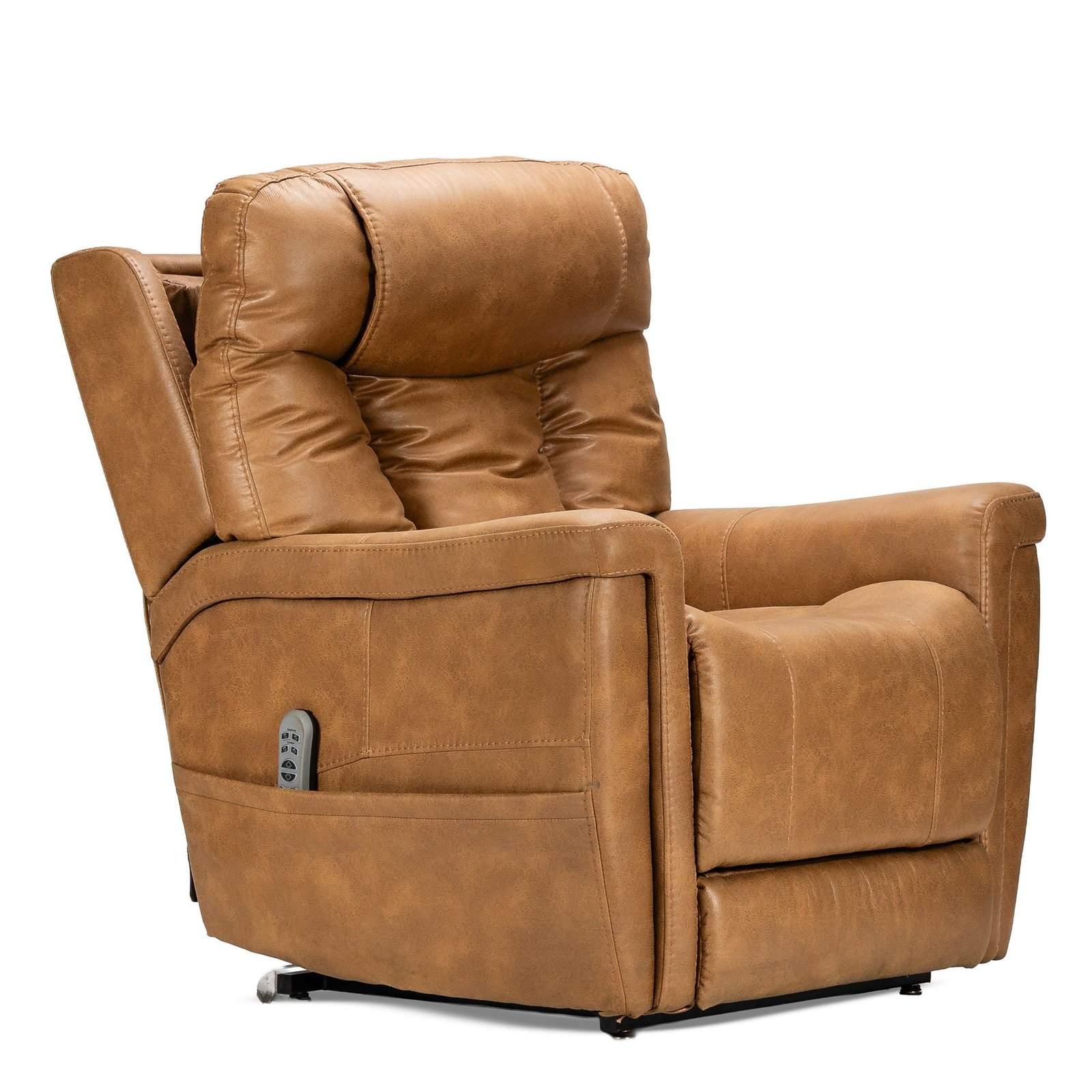 K Care Alivio Michelangelo 4-Motor Electric Lift Recliner Chair in Light Brown - Image 4