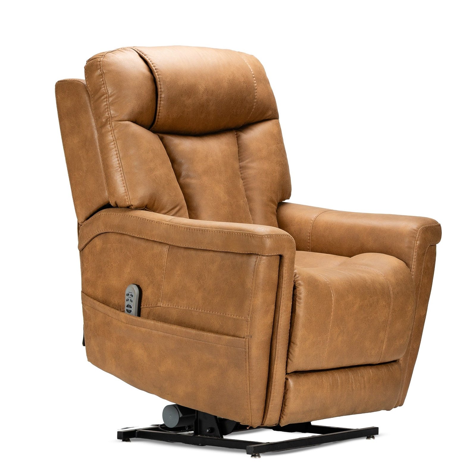 K Care Alivio Michelangelo 4-Motor Electric Lift Recliner Chair in Light Brown - Image 5