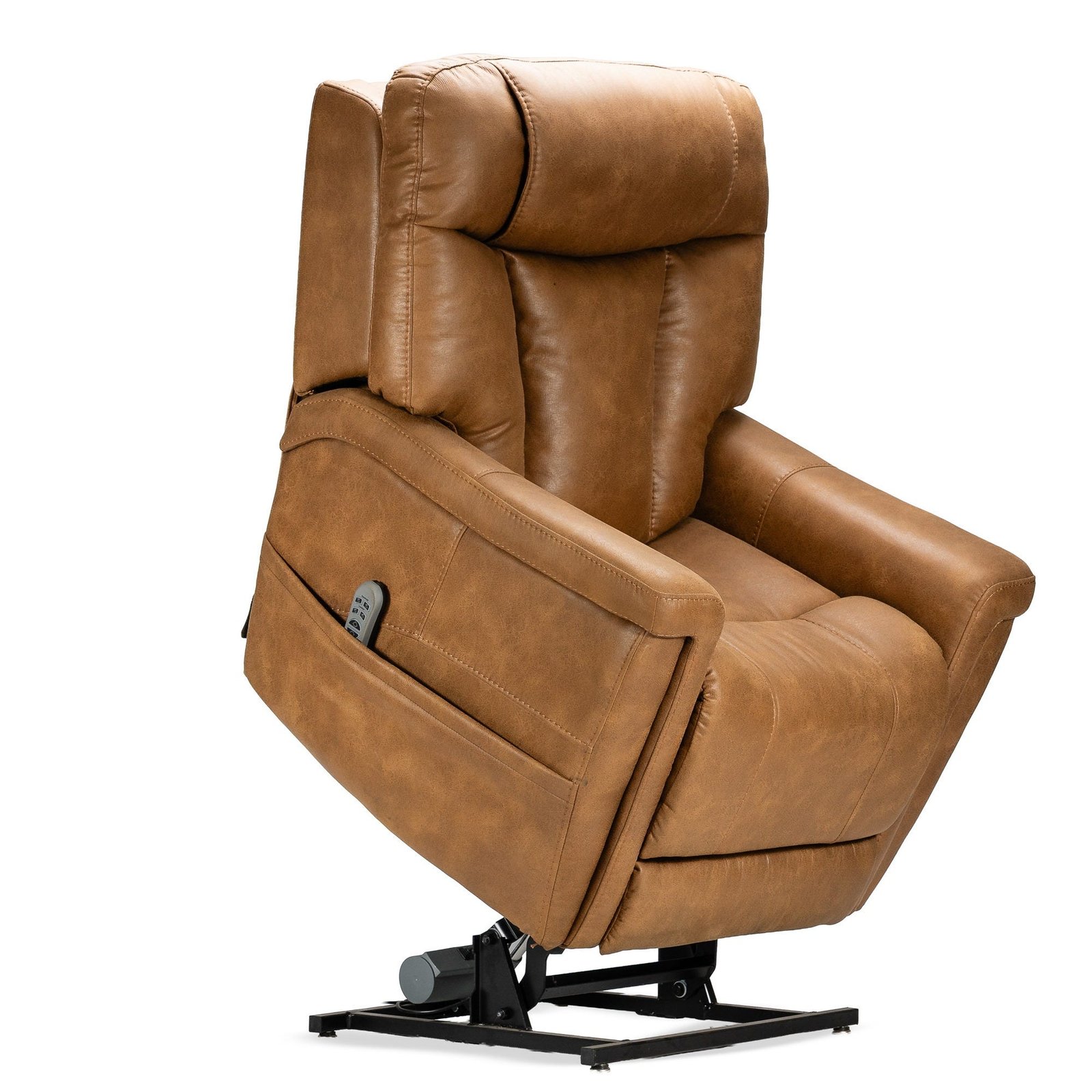 K Care Alivio Michelangelo 4-Motor Electric Lift Recliner Chair in Light Brown - Image 6