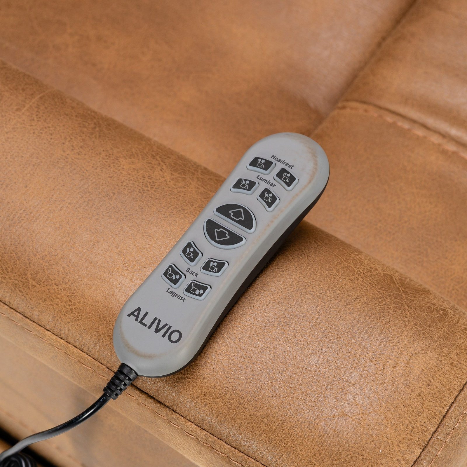 K Care Alivio Michelangelo Petite 4-Motor Electric Lift Recliner Chair in Light Brown - Image 7