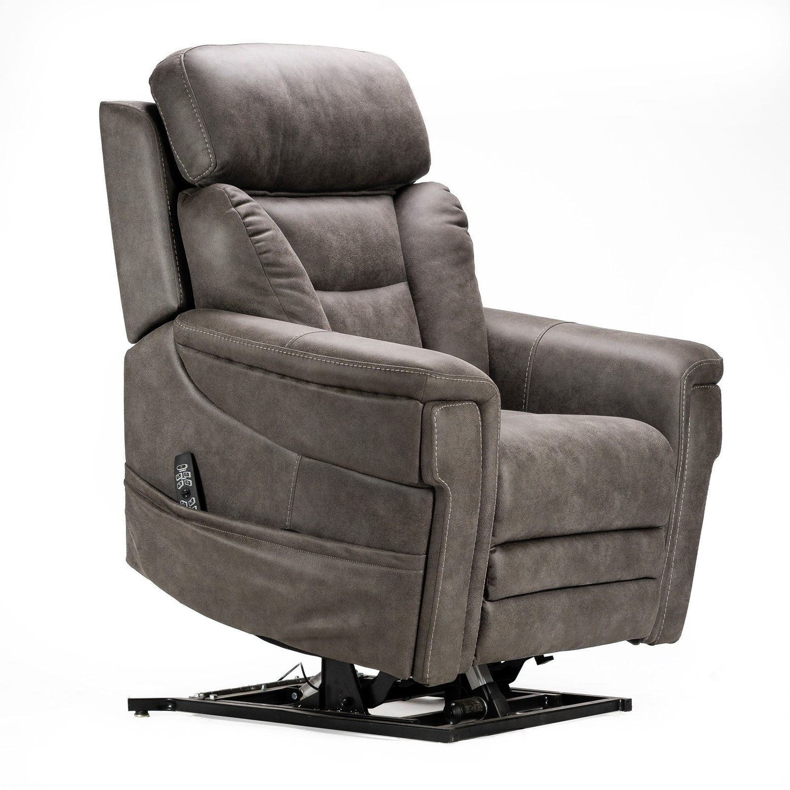 K Care Alivio Donatello Petite Plus Multi-Function 5-Motor Electric Lift Recliner Chair in Grey - Image 7