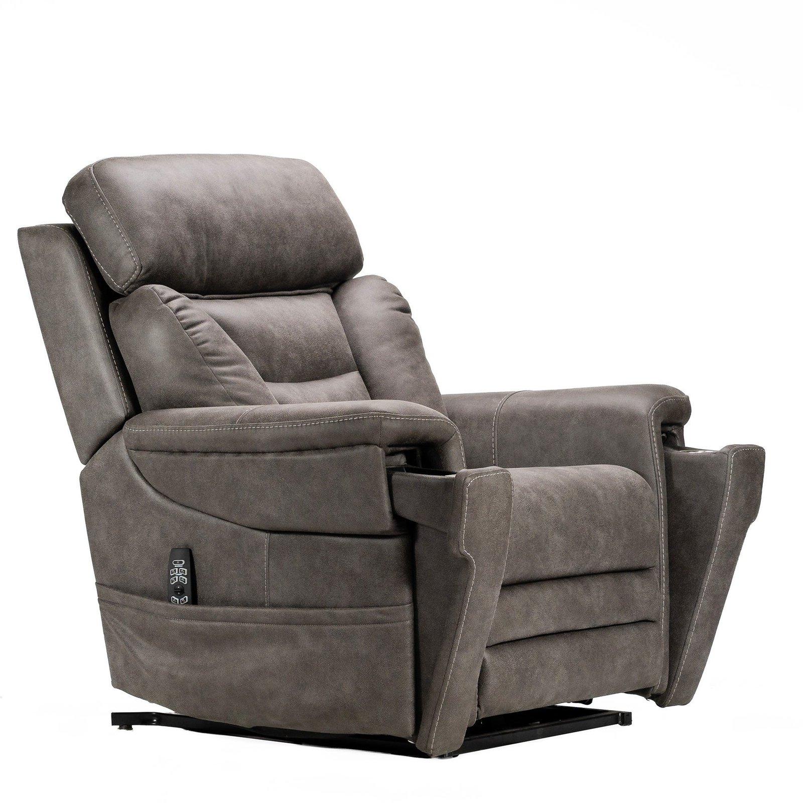 K Care Alivio Donatello Petite Plus Multi-Function 5-Motor Electric Lift Recliner Chair in Grey - Image 9