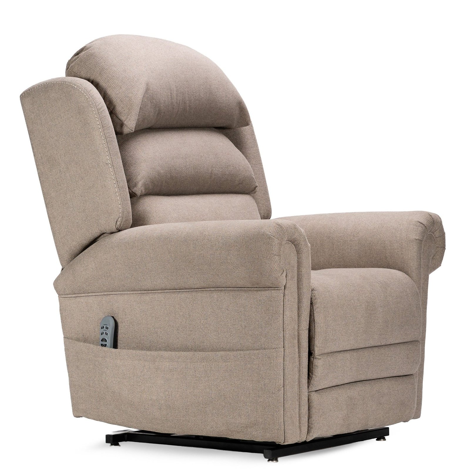 K Care Alivio Donatello Merino 3 Roll Back 4-Motor Electric Lift Recliner Chair – Standard Back in Light Grey