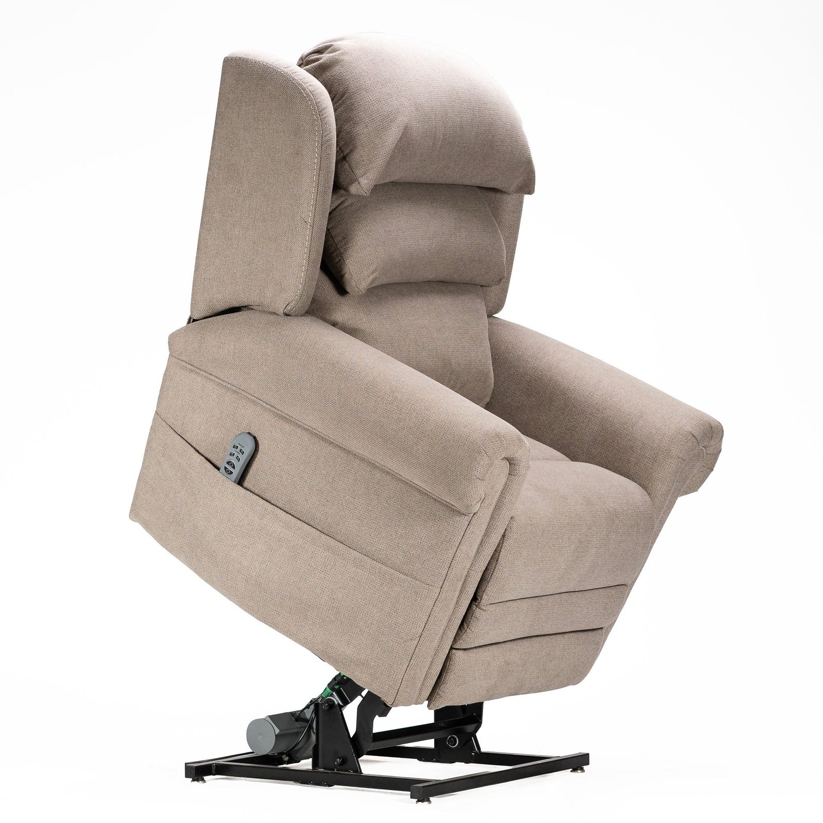K Care Alivio Donatello Merino 3 Roll Back 4-Motor Electric Lift Recliner Chair – Standard Back in Light Grey - Image 5