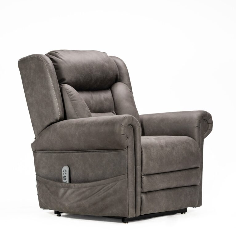 K Care Alivio Donatello 4-Motor Electric Lift Recliner Chair Lateral Backrest Support in Black