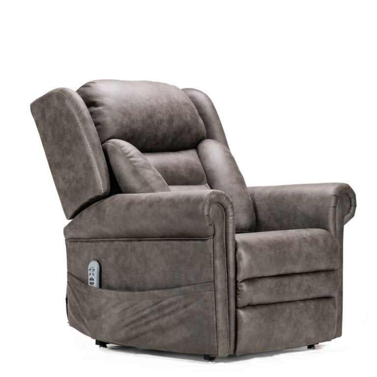 K Care Alivio Donatello Petite 4-Motor Electric Lift Recliner Chair Lateral Support Back in Black