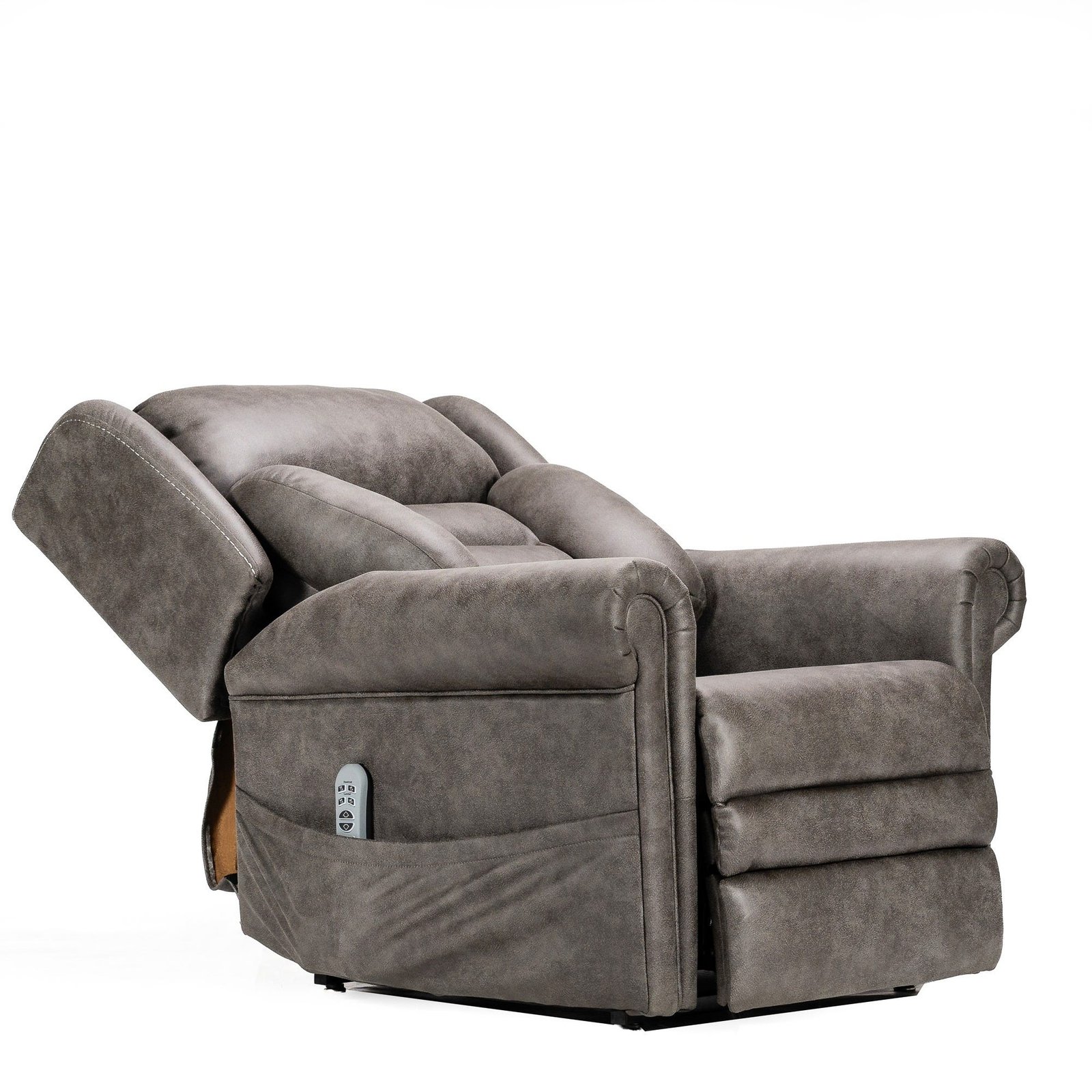 K Care Alivio Donatello Petite 4-Motor Electric Lift Recliner Chair Lateral Support Back in Black - Image 4