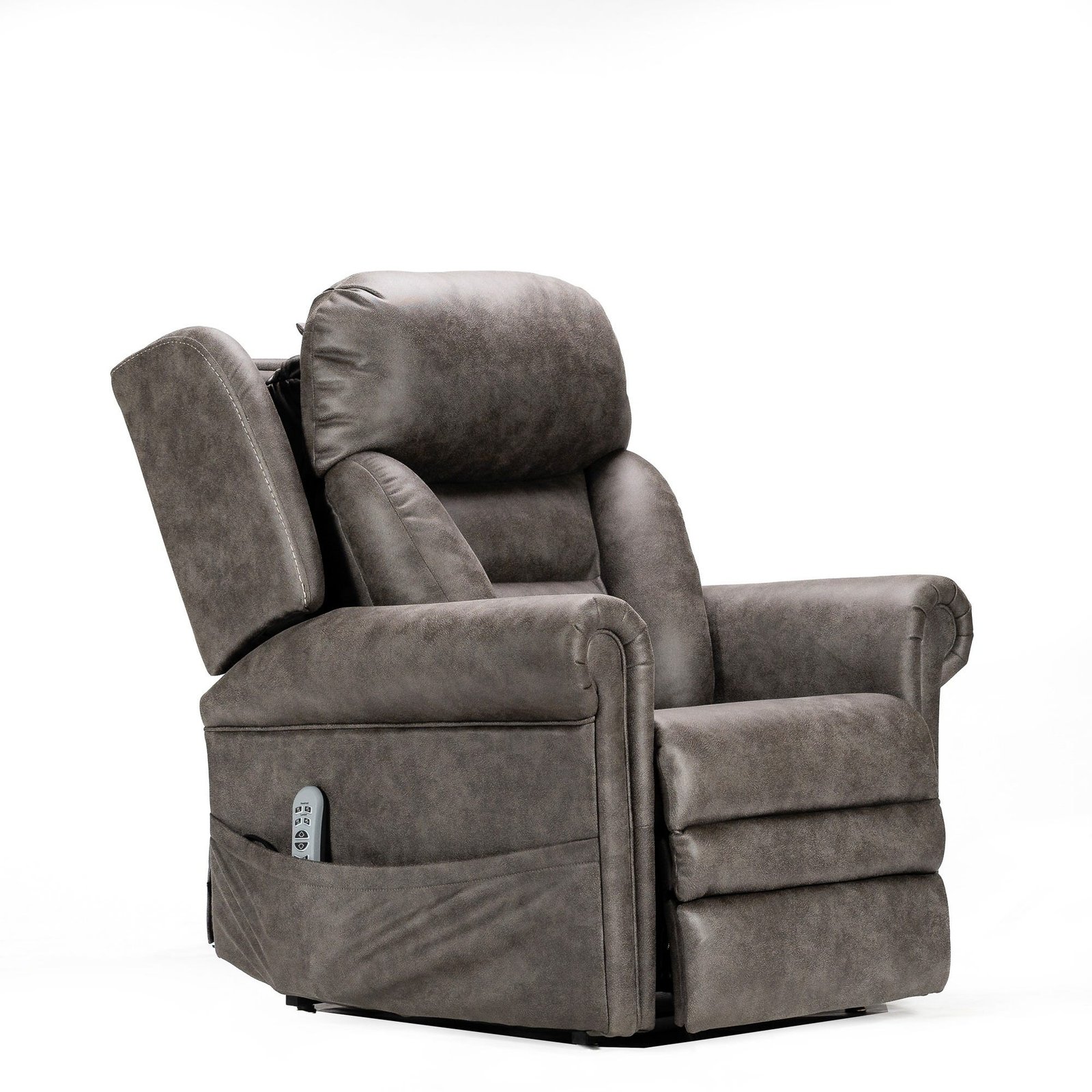 K Care Alivio Donatello Petite 4-Motor Electric Lift Recliner Chair Lateral Support Back in Black - Image 5