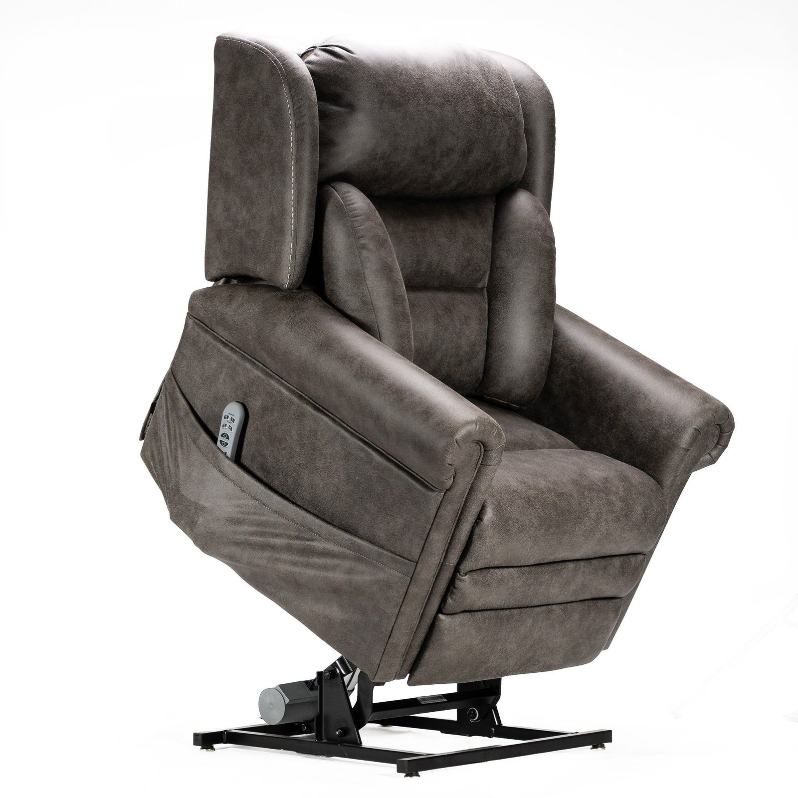 K Care Alivio Donatello Petite 4-Motor Electric Lift Recliner Chair Lateral Support Back in Black - Image 6