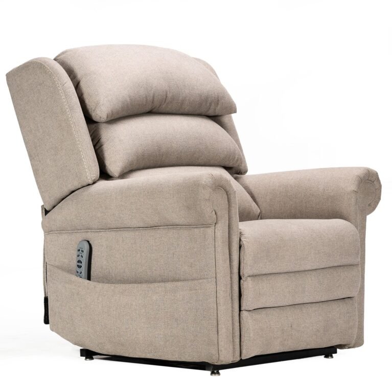 K Care Alivio Donatello Petite Merino 4-Motor Electric Lift Recliner Chair – 3-Roll Back in Grey