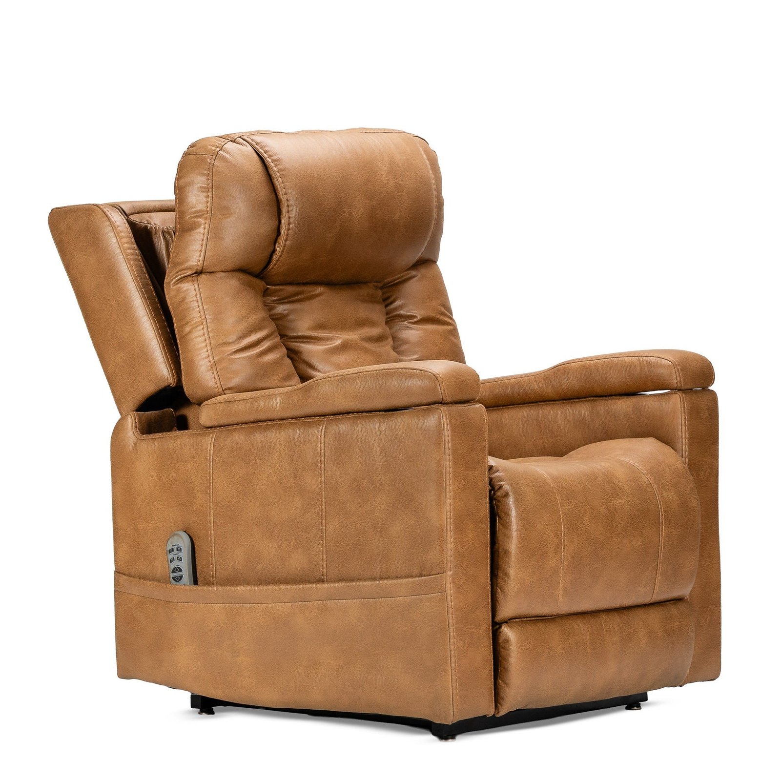 K Care Alivio Michelangelo Petite 4-Motor Electric Lift Recliner Chair in Light Brown - Image 4