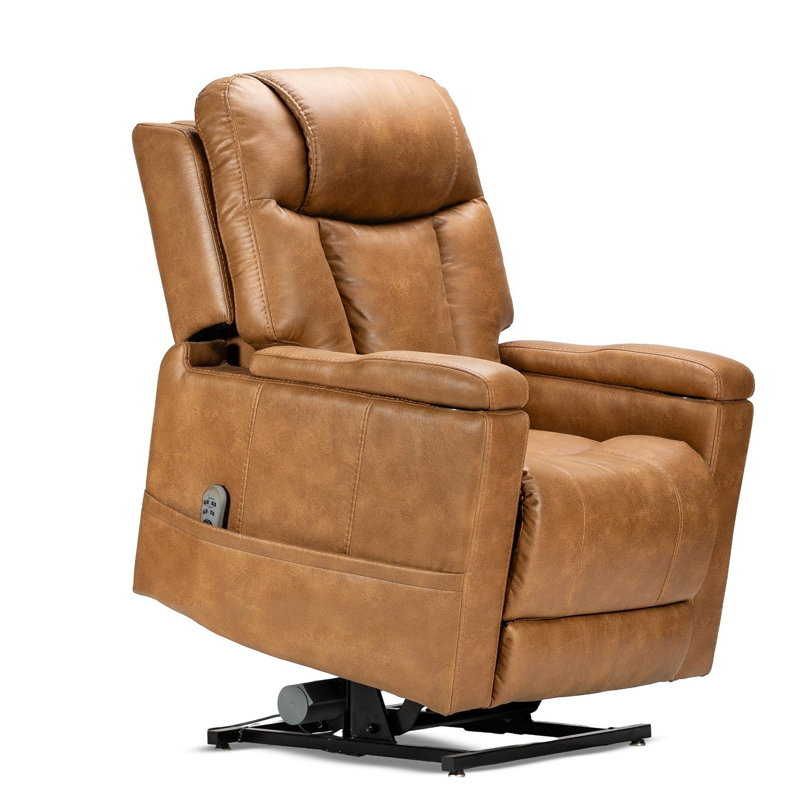 K Care Alivio Michelangelo Petite 4-Motor Electric Lift Recliner Chair in Light Brown - Image 5