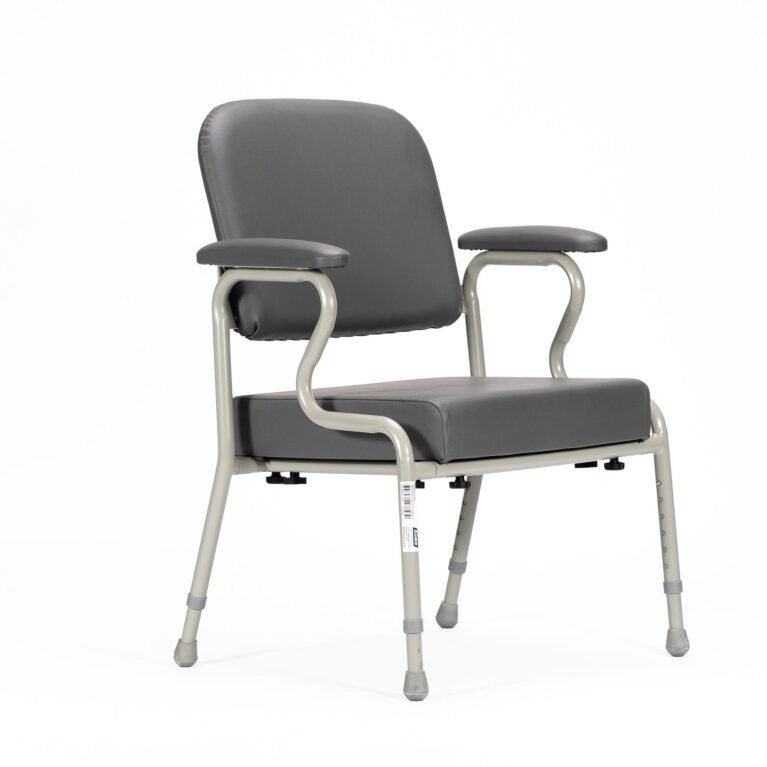 KCare Utility Desk Chair - Height & Width Adjustable - Greystone