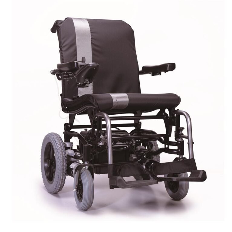 KP10.3 Ergo Nimble Power Wheelchair Silver and Black 18"