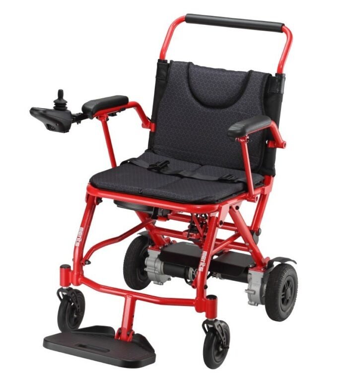 Merits Fold & Go Portable PWC - Includes Lithium Battery - Red